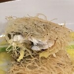 ラ･マンチーナ - 鮎のカダイフ揚げとうもろこしソース