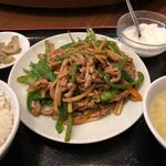 中華料理 雅亭 - 豚肉の細切り炒め定食