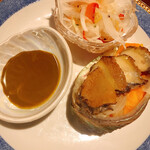 リゾートヒルズ豊浜 蒼空の風 - アワビの肝ソース　これが食べたかった！