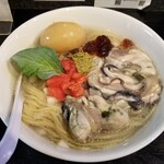 塩そば専門店 桑ばら - 低温調理牡蠣とオイスターリーフの冷やし潮そば