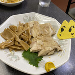 中華料理再来軒 - メンマと蒸し鶏、、。これがシンプルでンマー