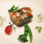 野菜と天使の海老のテリーヌ(1680円)