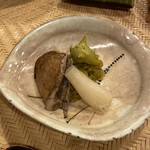 鮨　仙八 - トコブシ肝リゾット