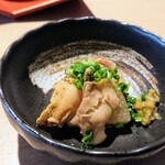 Kiwa - つぶ貝と大根の煮物、ゆず胡椒