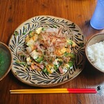 沖縄居酒屋 遊び庭 - ゴヤちゃん定食　￥850+税