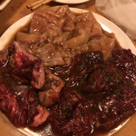 大衆焼肉 - ミノ790円とまかない肉