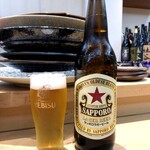 三代目 まる天 - 瓶ビール 赤星（大瓶）