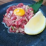 宮川橋もつ肉店 - 塩ユッケ風ロースト✨　４８０円