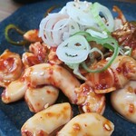 宮川橋もつ肉店 - ピリ辛タレが、また旨し‼️