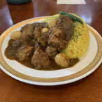 カレーの店 マボロシ - 【2020.7.20】ポークカレー(大辛)1000円+大盛り100円+うずら100円