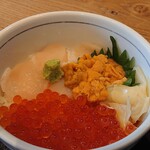 女川海の膳ニューこのり - 三色丼(2020.08)