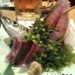 海鮮処 寿し常 - 鯵の活け作り