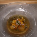 銀座 大石 - 海の幸のコンソメゼリー寄せ