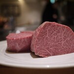 銀座 大石 - 飛騨牛ランプの炭火焼き