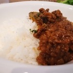 喫茶ビジュゥ - 茄子とひき肉のキーマカレー（１２年６月ランチ）