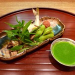 津之守坂 よねやま - 鮎備長炭塩焼き　たで酢