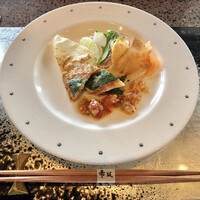 鉄板焼 赤坂 - 魚介のパートフィロー