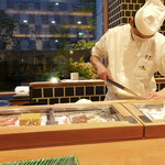 Sushi Hamashiba - 極上吟醸吉乃川とお絞り
