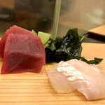 鮨処 多田 - 和歌山のメイチダイ 仙台塩釜の150kg本マグロの赤身