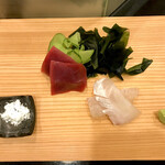 鮨処 多田 - 和歌山のメイチダイ 仙台塩釜の150kg本マグロの赤身