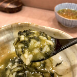 鮨処 多田 - アワビの肝のリゾット風 with 海苔 リフト