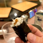 鮨処 多田 - 生海苔で巻いた干瓢巻