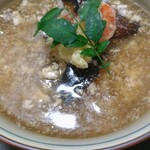 櫻バー - 賀茂なす餡掛け。汁ものは腹が膨れるぜ。