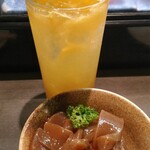 櫻バー - コンニャクとオレンジソーダノンアルコール