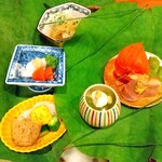 御料理 古川 - 葉の下にも隠れていた