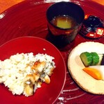 御料理 古川 - 1杯目はそのまま、赤出汁と香物