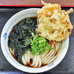 長生うどん - ころうどんｗｉｔｈワカメ＆野菜天