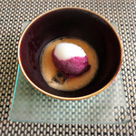 湯の街ビストロ 江沼スタシオン - レモンとブルーベリーのマーブルソルベ