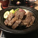 粟 - 大和牛のリブロースステーキ