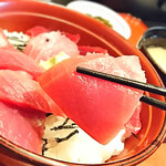 おいで家 - 生本まぐろと生インドマグロ食べ比べ丼