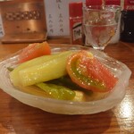 鶴亀十番 - 夏野菜のお浸し