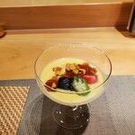 旬菜真柏 - 玉蜀黍の擂り流し