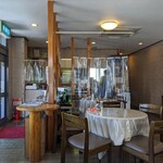 スパゲティハウス　ポッケ - 店内 至るところにビニールの垂れ幕