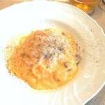 La Brianza - ローマ風カルボナーラ。ふわふわボナーラ♪　やっぱりカルボナーラもブリアンツァが一番だわ♡本当にふんわりのソースが軽やか抜群！！　グアンチャーレがこれまたサクサクですごくおいしい～