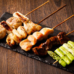 Assortment of 5 types of skewers