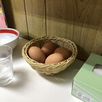 ラーメン東大 - 無料の卵を、