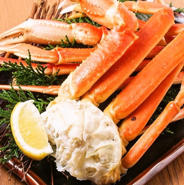 ズワイ蟹の浜茹で