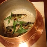 東京 芝 とうふ屋うかい - 鮎ご飯