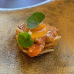 プレゼンテ スギ - ⑬ヤマドリ茸と雲丹アイスのタリオリーニ