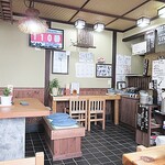 そば処源 - 店内。