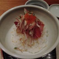 のどぐろ専門 銀座 中俣 - 本鮪と海鮮漬け茶漬け（アップ）