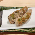 温石 - 甘長唐辛子のあられ揚げ