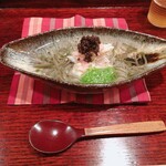祇園 大渡 - 山芋昆布〆素麺　毛蟹・キャビア・蓴菜をトマト酢で