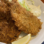 くい亭 - イワシとメンチのミックスフライ定食 ¥600