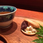 Soba Hirakawa - 葉月（8月）蕎麦懐石　甘味：アイス最中（自家製あんこと玉蜀黍入りアイスクリーム）
