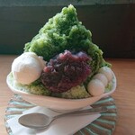 みやけ 旧鴻池邸表屋 - お抹茶のこおり、ミルクじぇらーとトッピング